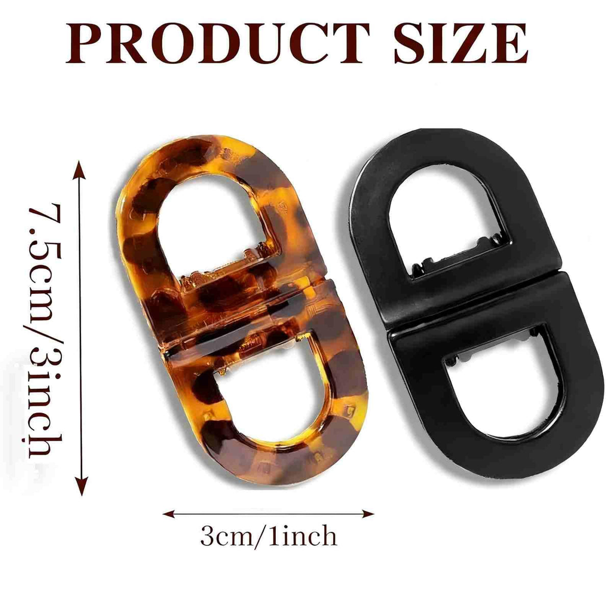 Generic magnetic hair clip holding curly hair showing crease-free benefit