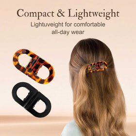Generic magnetic hair clip side profile showing slim non-slip benefit