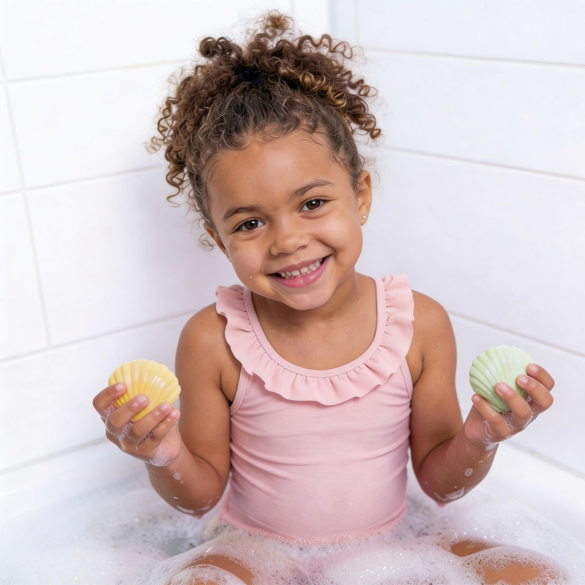 Generic colored bath water from bomb dissolving, creating visual fun and sensory play