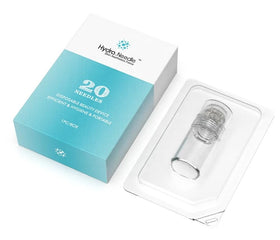Generic micro infusion 5ml glass bottle next to coin for scale showing portable capacity