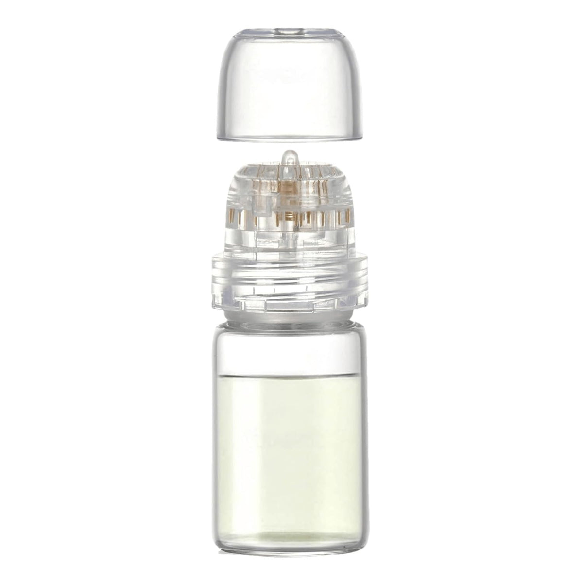 Generic micro infusion front view showing compact applicator and bottle for precise application