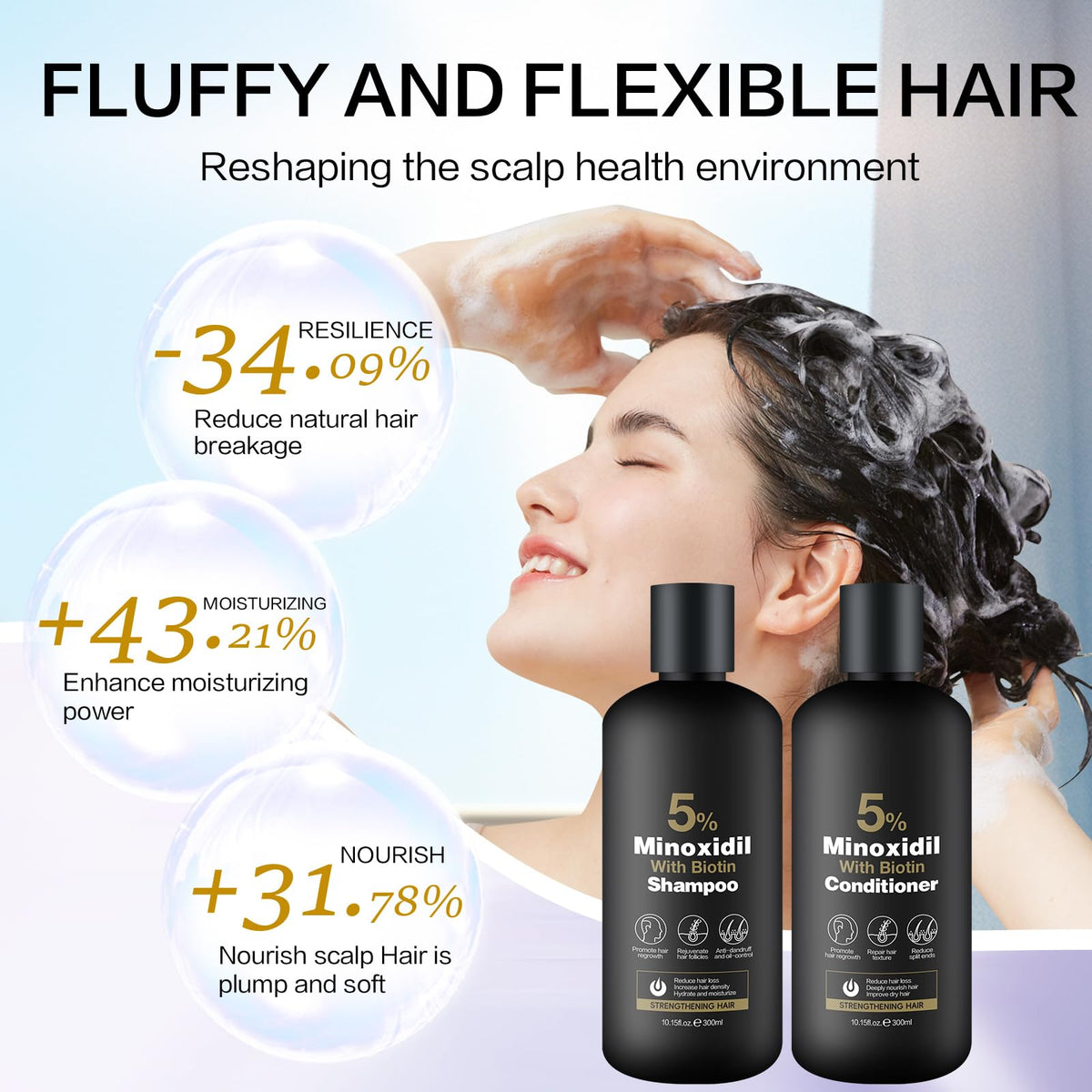 Generic brand conditioner cream texture spread showing moisturising and detangling benefits