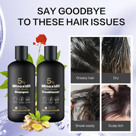 Generic brand ginseng and ginger ingredients closeup highlighting scalp-stimulating support