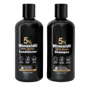 Generic brand front packaging showing shampoo and conditioner, clear product benefit
