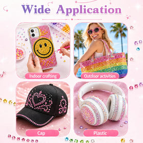 Generic nail-art scene with rhinestones in place showcasing brand fine-detail use