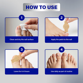 Generic nail patches close-up texture highlighting breathable thin material