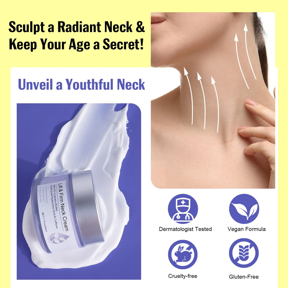 Generic product with hyaluronic acid ingredient visual emphasizing deep hydration
