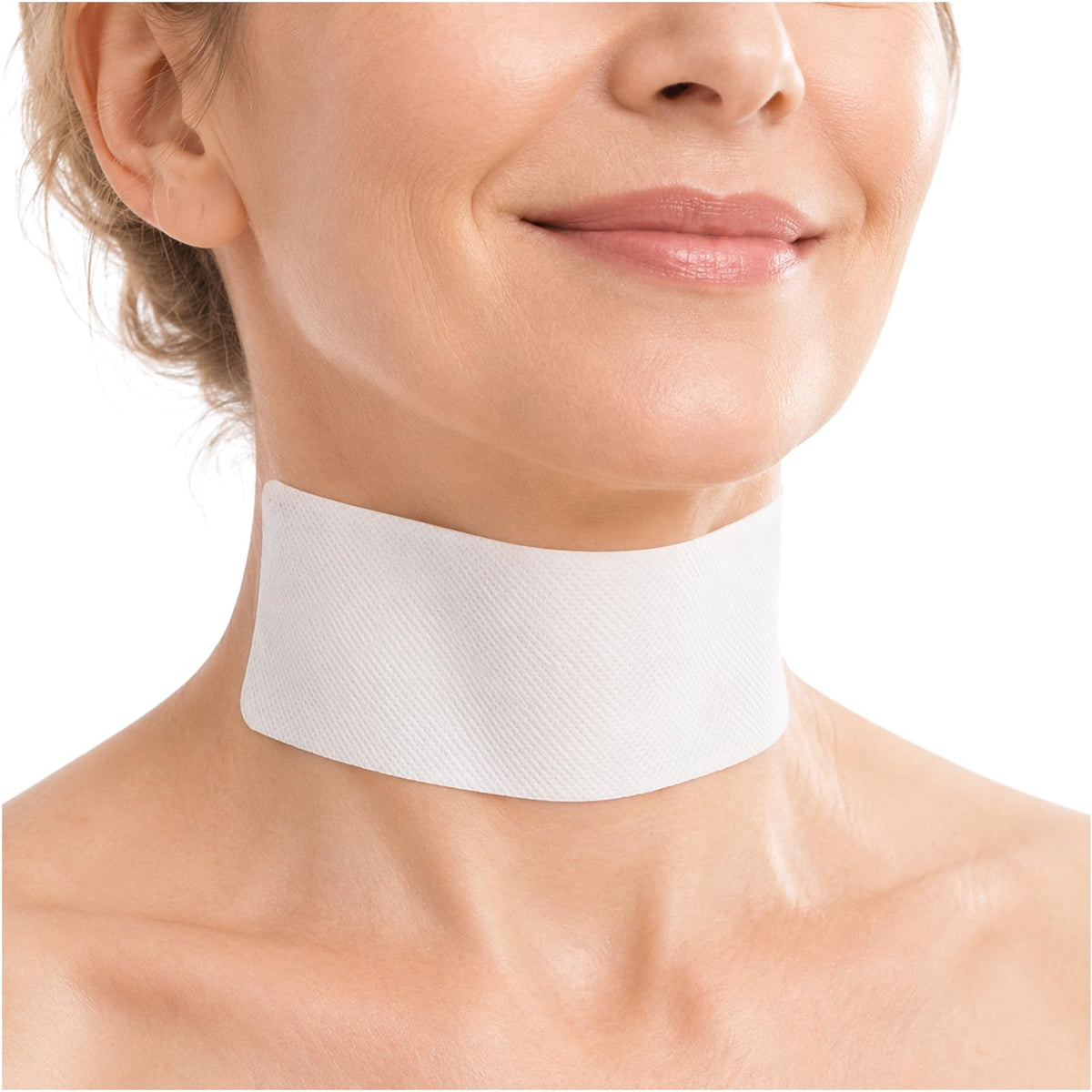 Generic neck patches front packaging showing product and key benefits