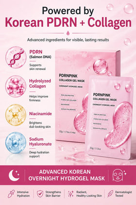 Generic PDRN mask essence drip close detail showing nutrient-rich serum