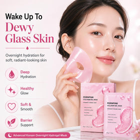 Generic PDRN mask opened hydrogel sheet ready to apply for intense hydration