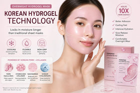 Generic PDRN mask held in hand for scale to show single-sheet coverage benefit