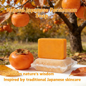 Generic persimmon soap rich lather from foaming net for effective cleansing