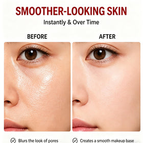 Generic primer being applied in front of mirror showing everyday usability benefit