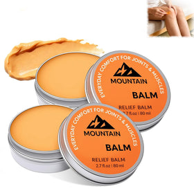 Generic relief balm front packaging showing tube and label, brand visible and portable benefit