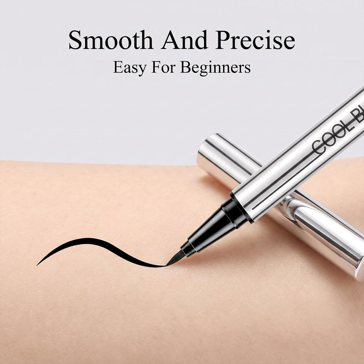 Generic brand demonstration removing eyeliner with warm water easily