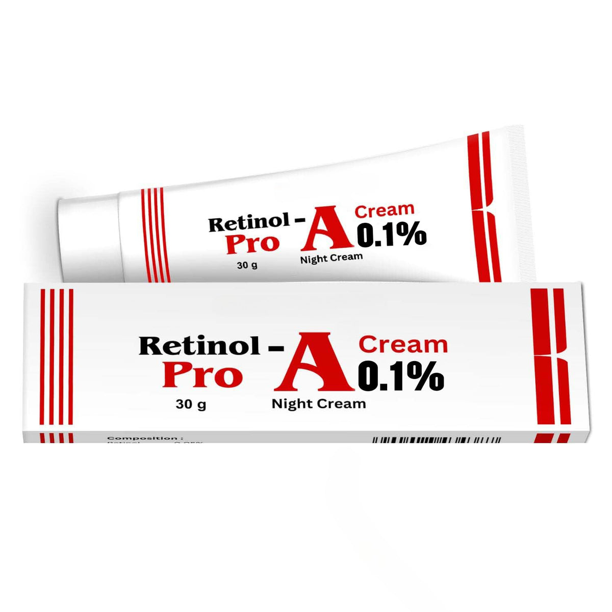 generic retinol pro night cream texture swipe on skin highlighting smooth non-greasy finish