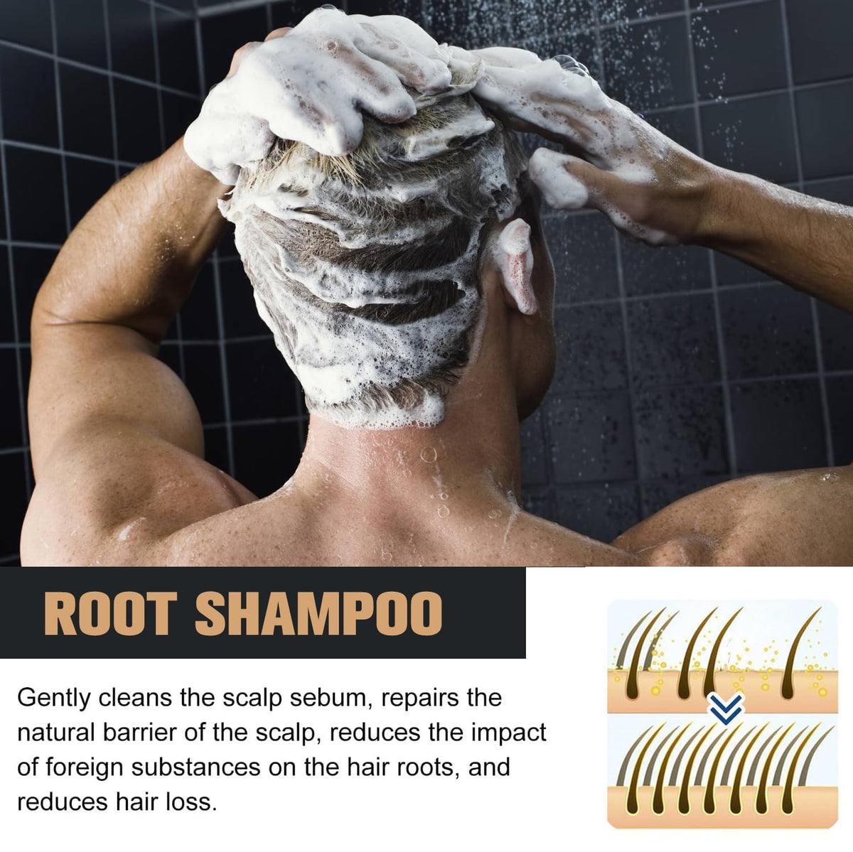 Generic shampoo texture foam demonstrating gentle cleansing and rich lather