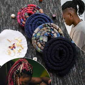Generic collection of colorful spiral locks styled in a casual lifestyle setting for gifting