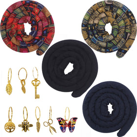 Generic spiral lock front packaging showing colorful ties and accessories for easy styling