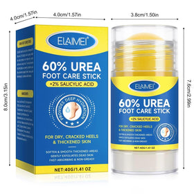 Generic applying the stick to a heel area, brand enables precise targeted hydration