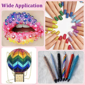 Generic decorated nail with stones illustrating high-detail nail art possibilities