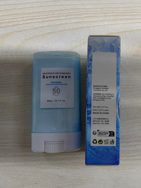 Generic suncream stick used on neck and shoulders for targeted sun coverage