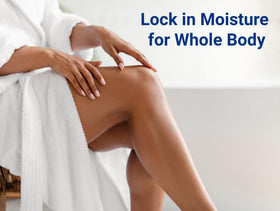 Generic brand close-up texture of balm gliding smoothly to show deep hydration