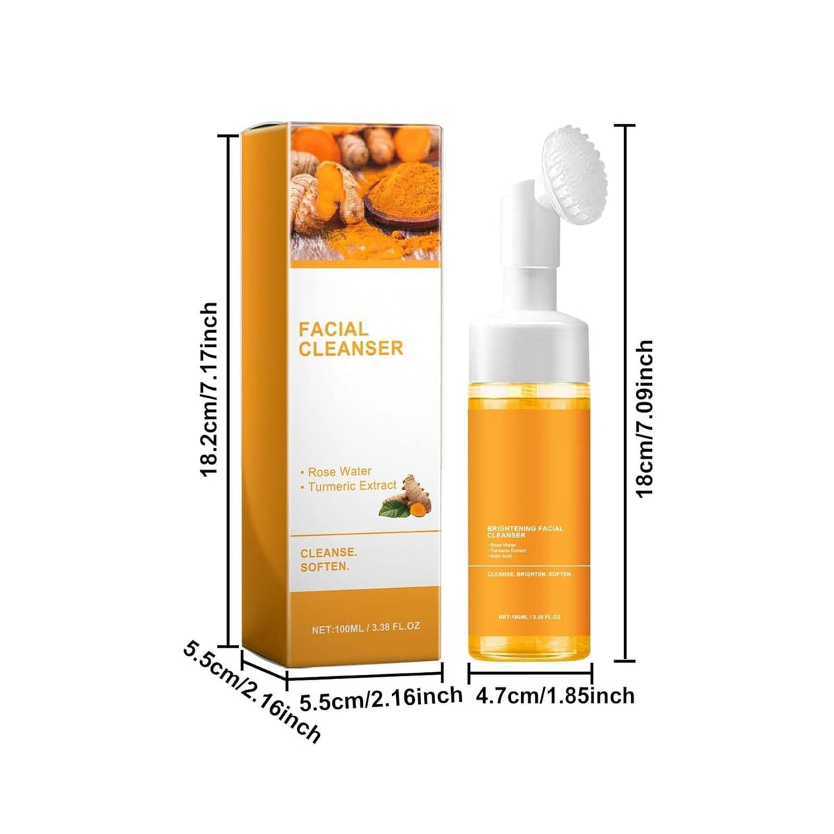 Generic turmeric cleanser open cap pour shot showing easy dispensing and controlled use