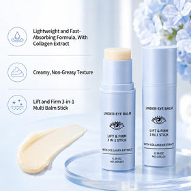 Generic under eye balm dual pack layout demonstrating value and portability