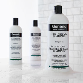 Generic Value Products after-wash hair showing smooth, shiny, manageable results