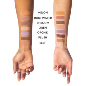 Gen See applied on eyelid showing smooth matte finish and crease-resistance benefit
