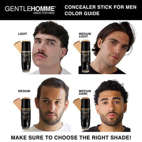 Gentlehomme concealer applied under eye demonstrating reduced dark circles and natural look