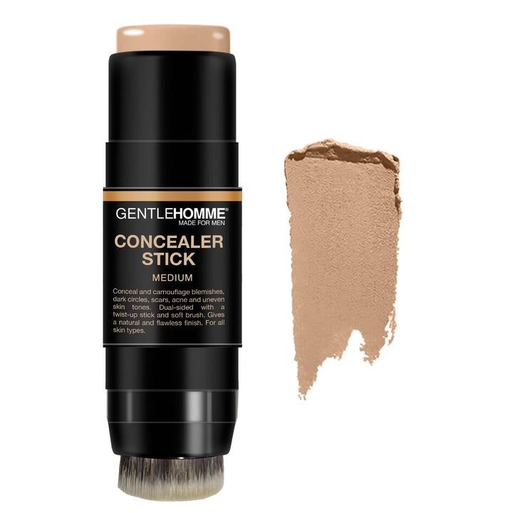 Gentlehomme concealer front packaging showing dual-ended benefits