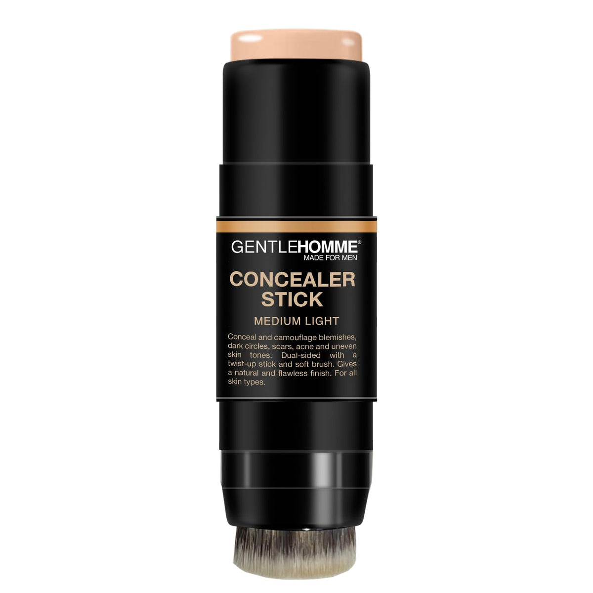 Gentlehomme concealer stick close-up showing creamy texture for smooth coverage