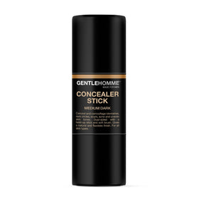 Gentlehomme concealer stick applied to under-eye area demonstrating targeted coverage benefit
