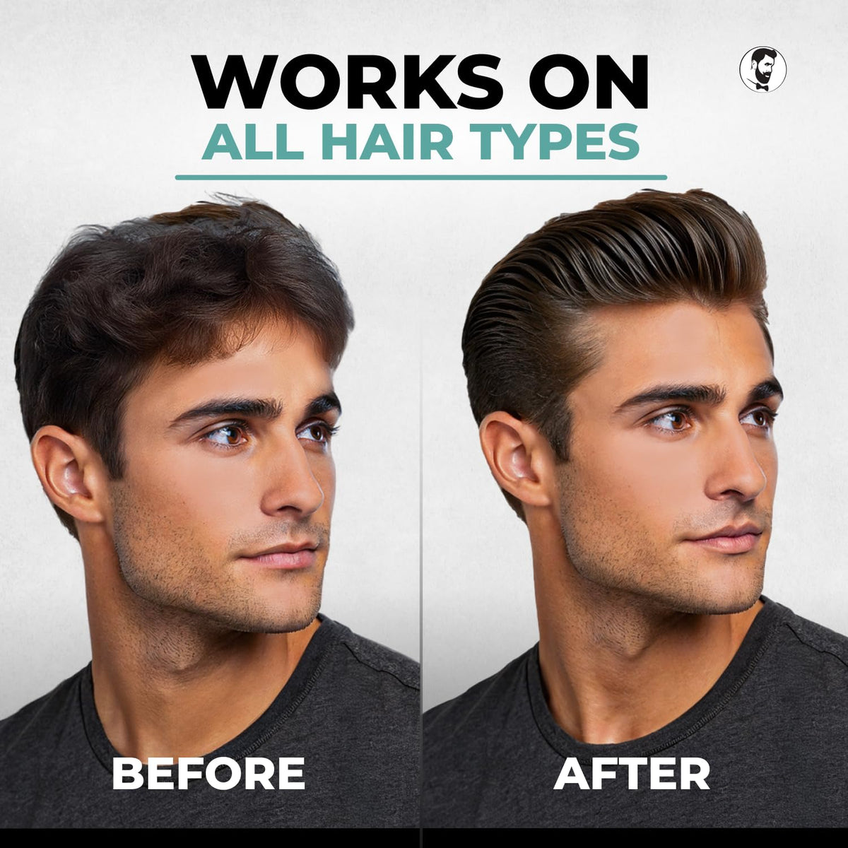 Gentlemen Republic defined curls on model showing humidity resistance and flexibility