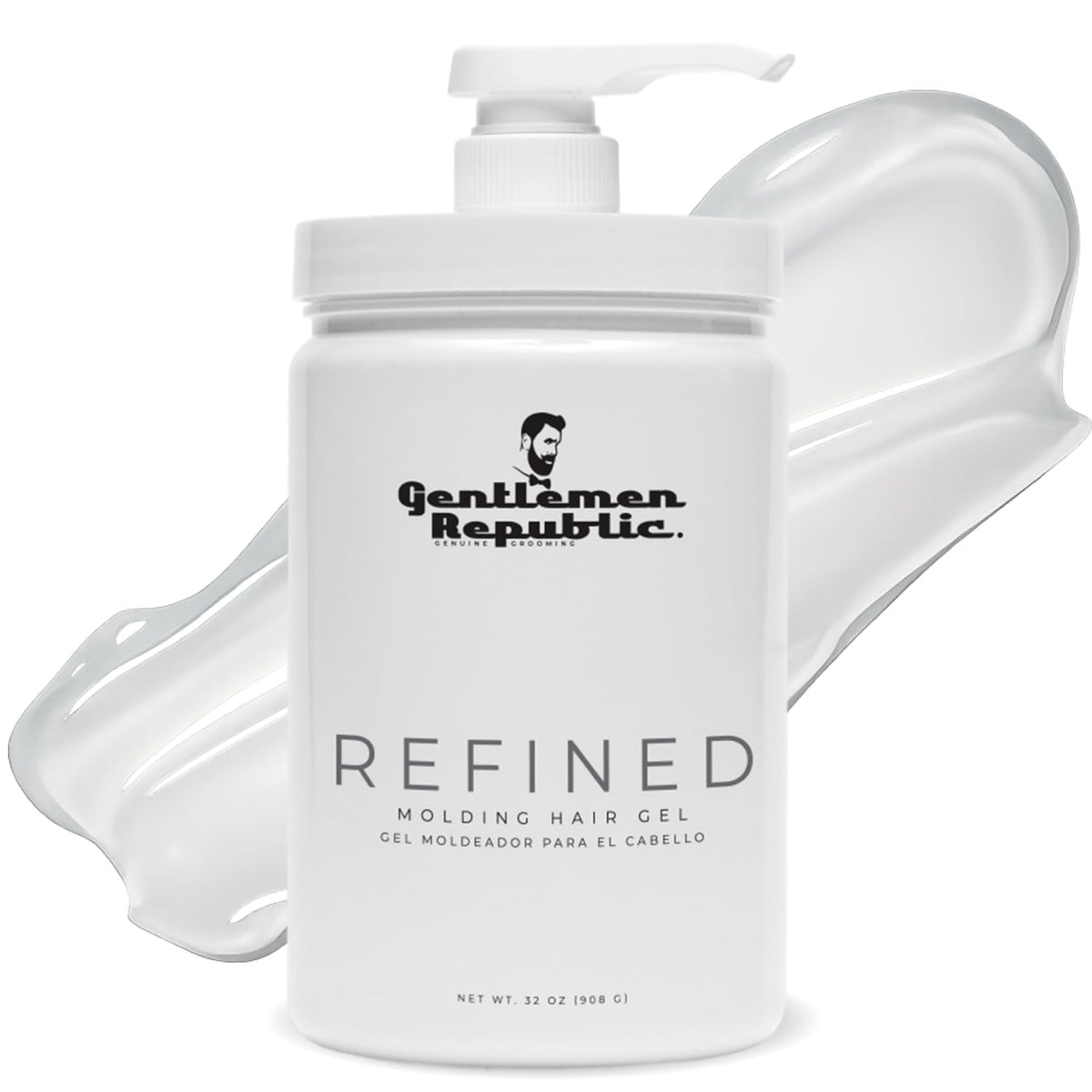 Gentlemen Republic pump bottle front view showing premium packaging and easy dispensing