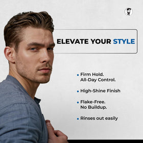 Gentlemen Republic before and after hair styling showing high shine and structure benefit