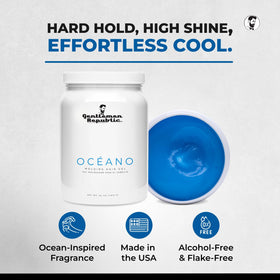 Gentlemen Republic open jar showing gel texture and easy scoopability benefit