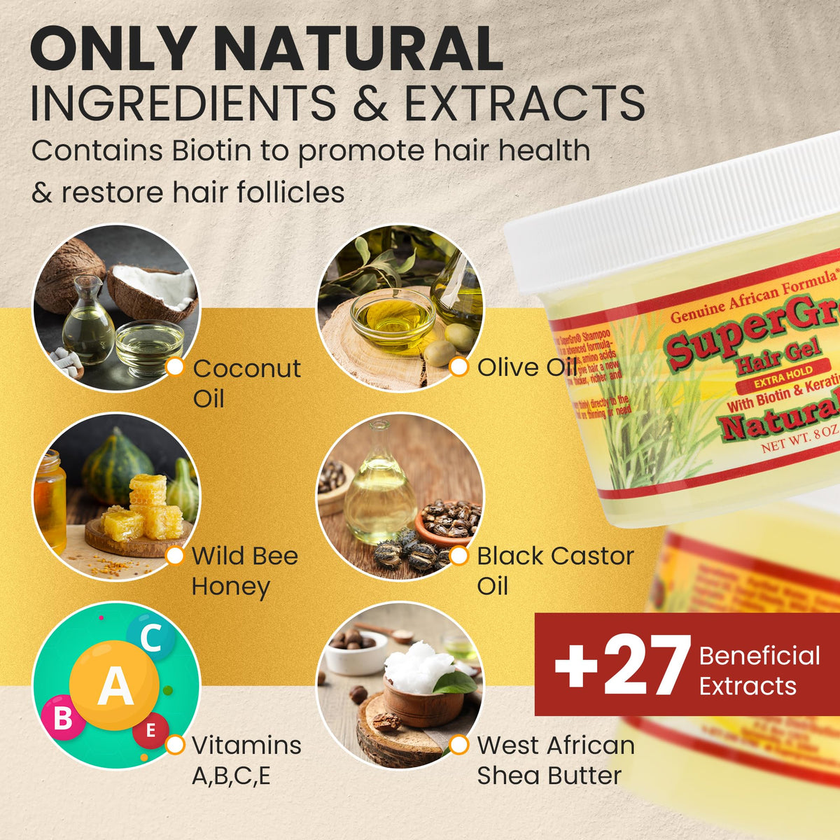 Genuine African Formula applied to hands demonstrating smooth spreadability and strong grip benefit