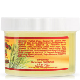Genuine African Formula opened jar displaying gel texture and nourishing look for easy styling
