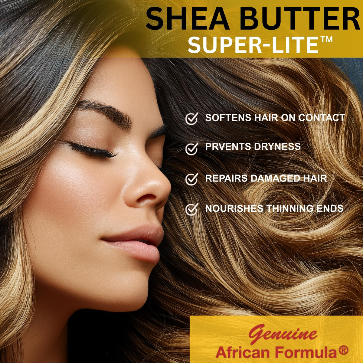 Genuine African Formula applied to scalp area soothing dryness and reducing itch