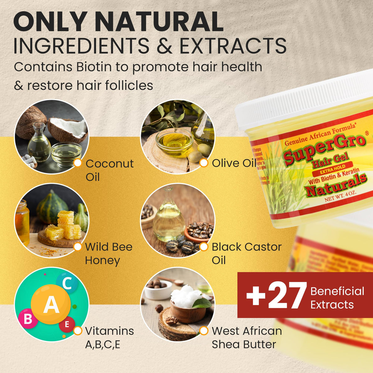 Genuine African Formula used while braiding hair to secure neat sections