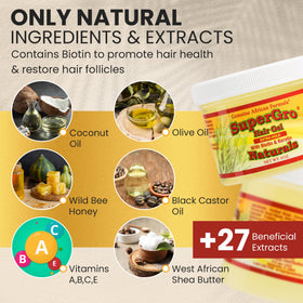 Genuine African Formula used while braiding hair to secure neat sections