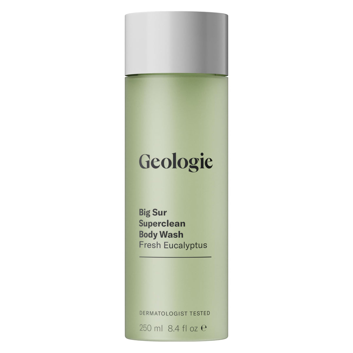 Geologie front bottle showing label and eucalyptus scent benefit