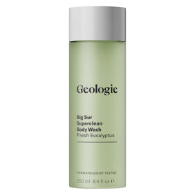 Geologie front bottle showing label and eucalyptus scent benefit