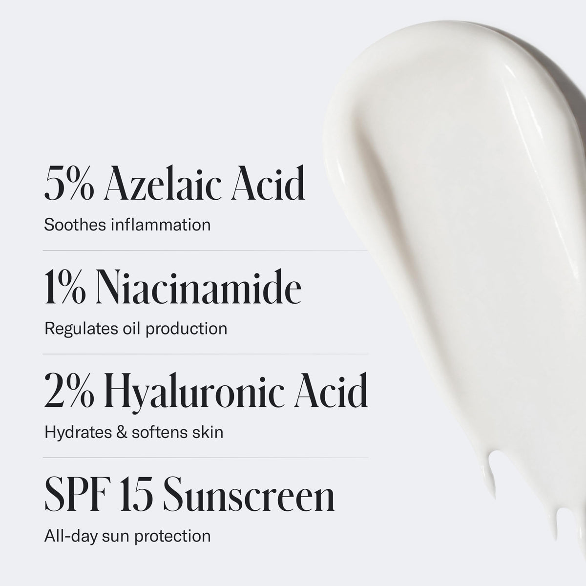 Geologie face cream SPF15 label close-up showing sun protection benefit for daily wear