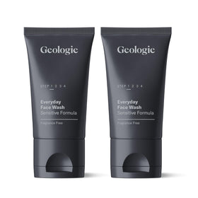 Geologie front packaging showing clean design and product benefit of gentle cleansing