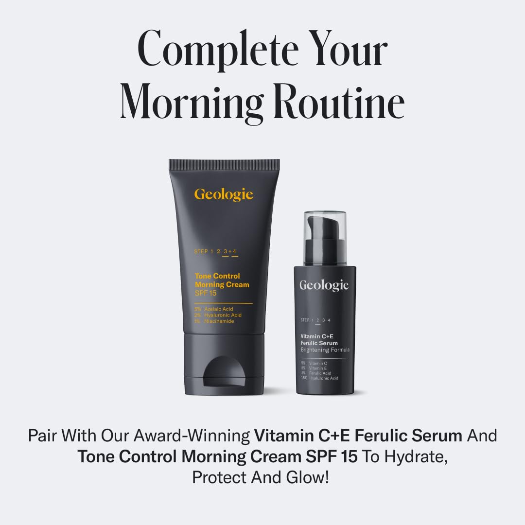 Geologie product in a bathroom morning routine scene promoting daily hydration