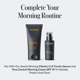 Geologie product in a bathroom morning routine scene promoting daily hydration